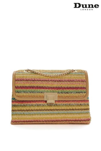 Dune London Multi Small Dorchso Raffia Shoulder Multi Bag (B00574) | £80