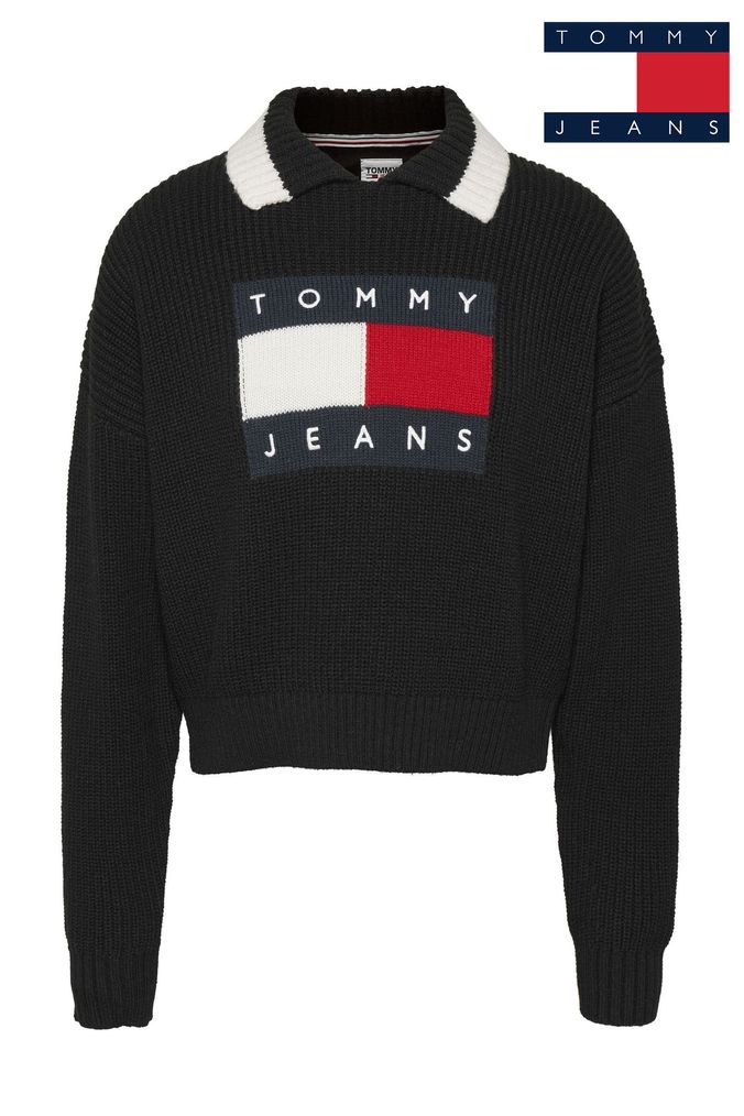 Buy Jumpers Cut Tommy Jeans Black 8 10 Drinksbottles Online ArvindShops Cut Tommy Hilfiger DW0DW14531YBL