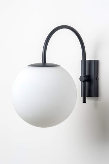 Houseof. Charcoal Grey Hanging Globe Wall Light (B00771) | £169