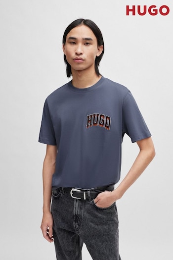 HUGO Blue Varisty Logo T-Shirt (B00960) | £59