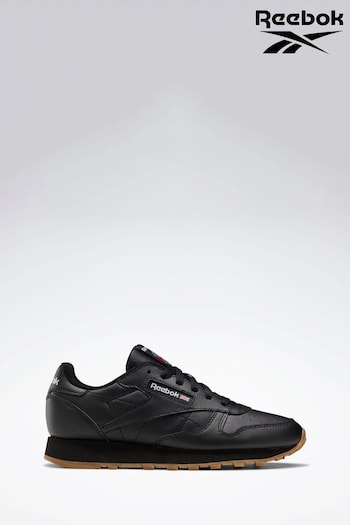 Reebok Safari Classic Leather Black Trainers (B00998) | £60