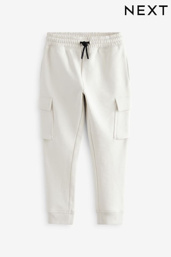 Ecru White Cargo Cotton-Rich Joggers (3-16yrs) (B00999) | £12 - £19