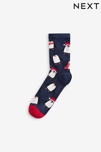 Penguin Christmas Ankle Socks 1 Pack (B01043) | £4.50