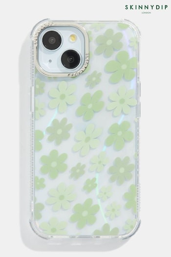 Skinnydip Green iPhone 13 Pro Max Case Warped Flower (B01363) | £24