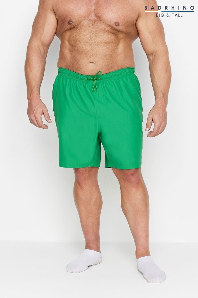 Buy Men s Swim Shorts Bad Rhino Big Tall Green XXX Large Short Plus Size Online HysteroscopieShops HUGO logo patch slim cut jeans Blau