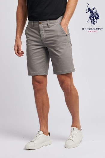 U.S. Polo Assn. Mens Grey Classic Chinos Shorts (B01429) | £55