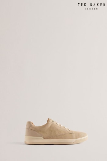 Ted Baker Natural Brentfd Leather Suede Cupsole Shoes (B01470) | £100