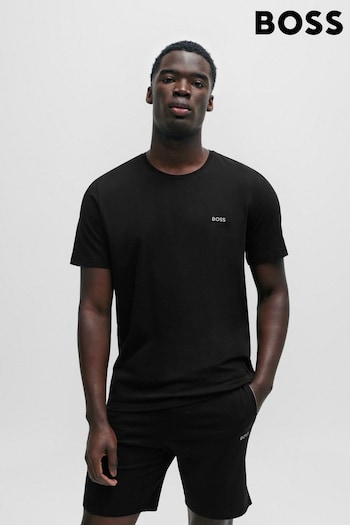 BOSS Black Logo-Detail T-Shirt In Stretch Cotton (B02023) | £39