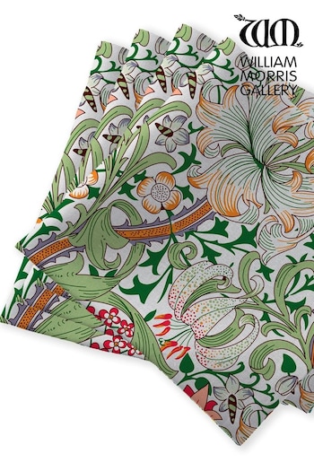 William Morris Gallery Golden Lily Pack of 4 Napkins (B02411) | £20