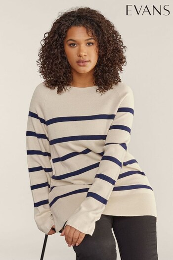 Curve Round Neck Striped Long Sleeve Jumper (B02672) | £42