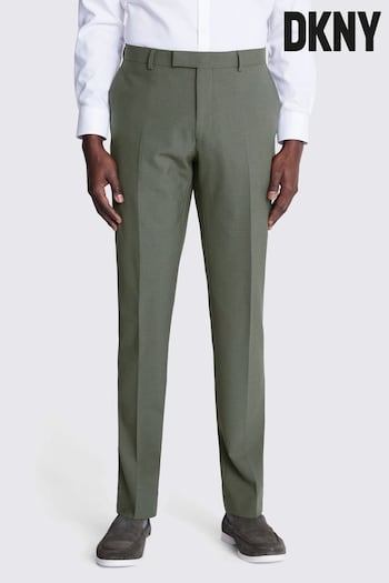 DKNY Sage Green Slim Fit Suit - Trousers Island (B02852) | £130