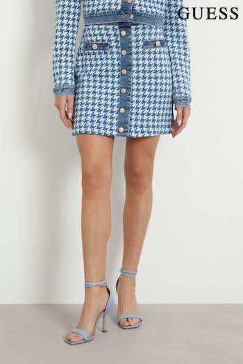 Guess Blue Tweed Skirt (B02915) | £110