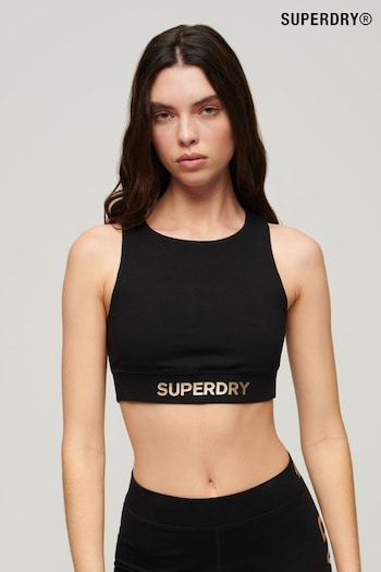 Superdry Black Sportswear Logo Bra Top (B02998) | £30