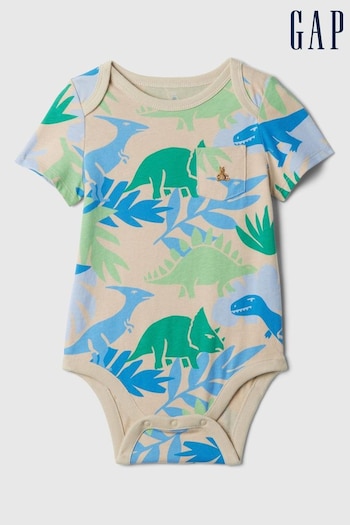 Gap Neutral Cotton Brannan Bear Mix and Match Print Baby Bodysuit (Newborn-24mths) (B04095) | £8
