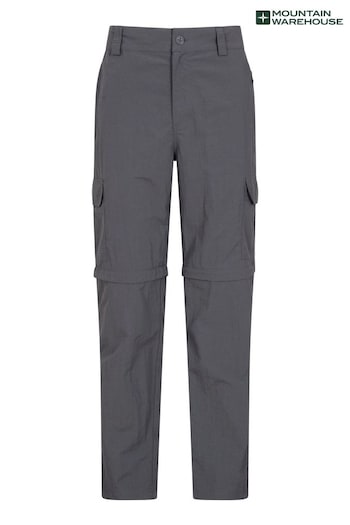 Mountain Warehouse Grey Mens Explore Convertible Walking Sienta Trousers (B04433) | £48