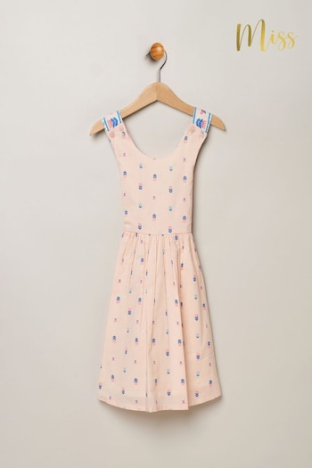 Miss Pink Skater Dress With Cross-Over Straps (B04729) | £22