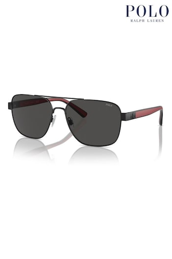 Camisa Polo Polo Ralph Lauren Reta Frisos Branca Ph3154 Pillow Black Sunglasses (B04871) | £156