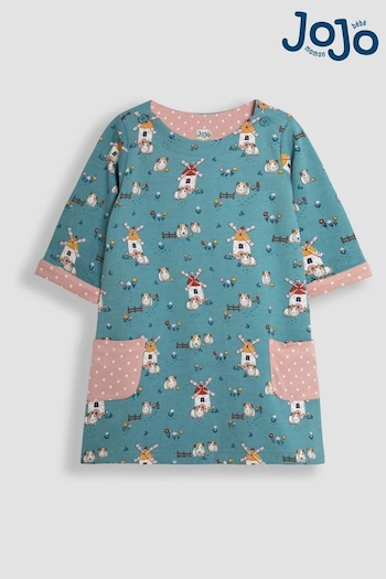 JoJo Maman Bébé Duck Egg Blue Guinea Pig A-Line Dress (B04891) | £23