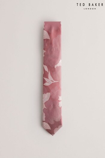 Ted Baker Pink Spikes Camo Floral Silk Tie (B05018) | £45