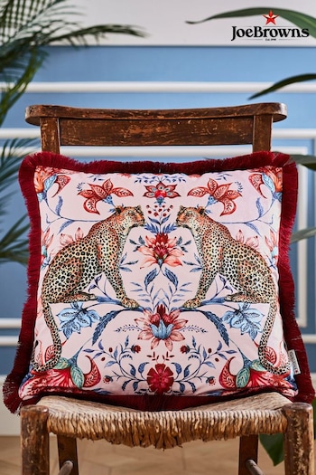 Joe Browns Pink Luxe Leopard Floral Print Reversible Cushion (B05063) | £33