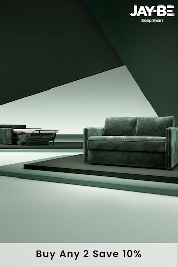 Jay-Be Luxe Velvet Bottle Green Slim 2 Seater Sofa Bed (B05106) | £2,800