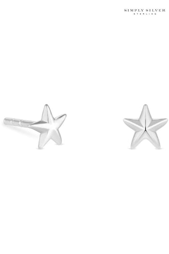 Simply Silver Silver Star Stud Earrings (B05137) | £8