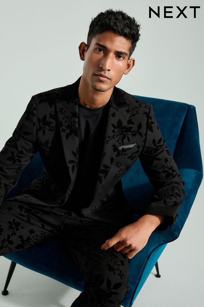Buy Men s Blazer Mid Print Online Next UK