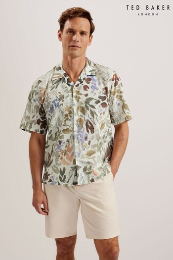 Ted Baker Neck Moselle Floral Shirt (B05311) | £89