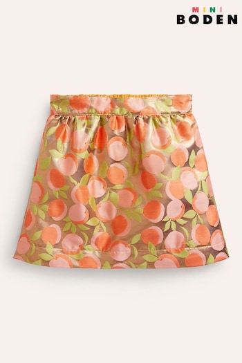 Boden Orange Metallic Jacquard Skirt (B05369) | £32 - £37