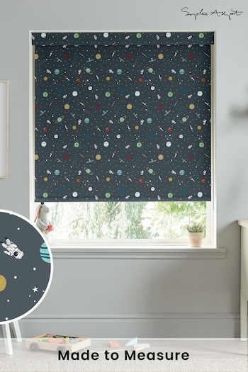 Sophie Allport Teal Blue Space Made to Measure Roller Blinds (B05413) | £58