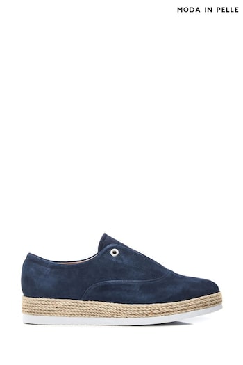 Moda in Pelle Blue Felicie Espadriles Slip On Loafers (B05428) | £89