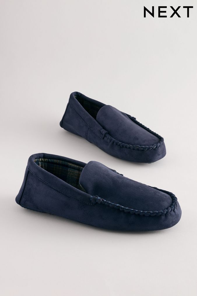 Mens Slippers Mens Knitted Slip On Slippers Next UK