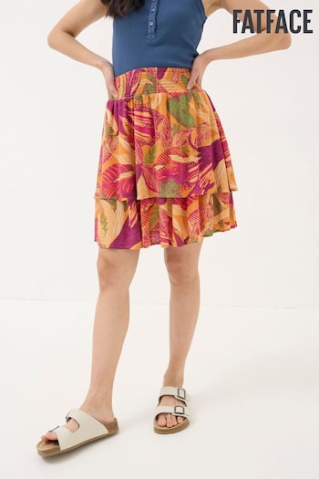FatFace Orange Ali Tropical Floral Skirt (B05589) | £46
