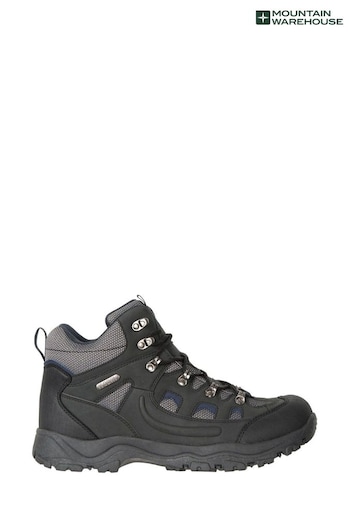 Mountain Warehouse Black Mens Adventurer Waterproof Boots Adler-Logo (B05598) | £56