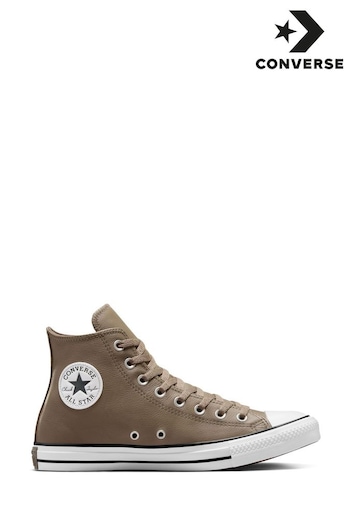 Converse Brown Chuck Taylor All Star Leather High Top Trainers (B05810) | £75