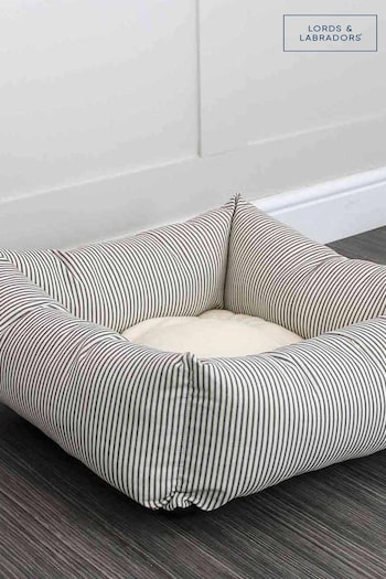 Lords and Labradors Regency Stripe Striped Dog Box Bed (B05908) | £90 - £160