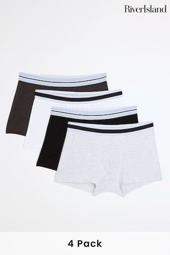 River Island Multi 100% Cotton Trunks 4 Pack (B06118) | £25