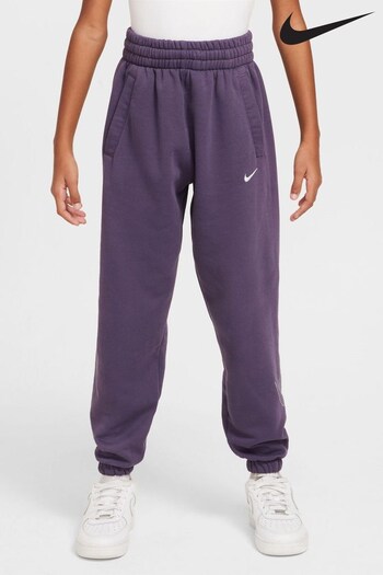 Nike Purple Raisin Club Fleece Shine Oversized Joggers (B06247) | £43