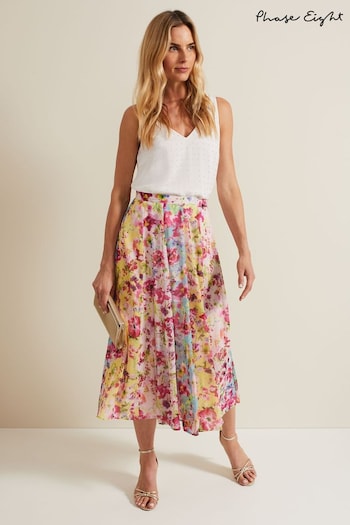 Phase Eight Vivianne Floral Red Skirt (B06482) | £99
