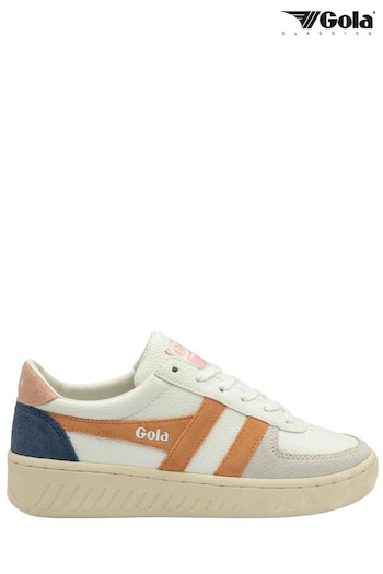 Gola White Ladies' Grandslam Trident Lace-Up Trainers (B06487) | £85