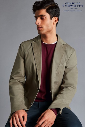 Charles Tyrwhitt Green Slim Fit Updated Cotton Stretch Jacket (B06536) | £180