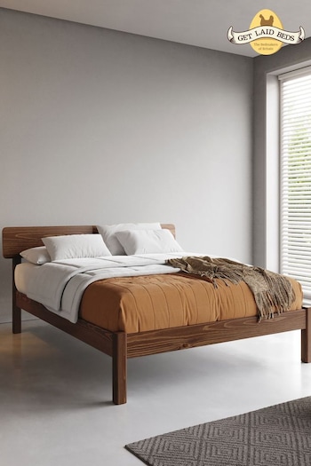 Get Laid Beds Coffee Bean Brown The Deco Solid Wood Bed (B06733) | £795 - £1,020