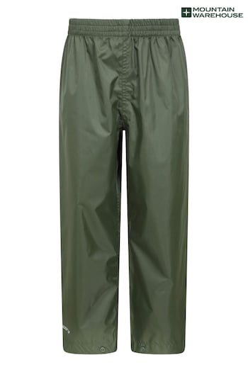 Mountain Warehouse Green Kids Pakka Waterproof Over ruffled Trousers (B06793) | £23