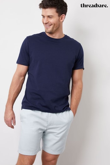Threadbare Light Blue Cotton Lyocell Jogger Style Shorts Mens (B06887) | £20