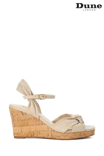 Dune London lysegr Kaino Knotted Wedges (B07073) | £90