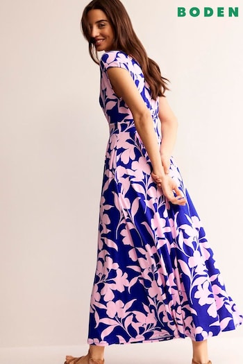 Boden Pink Vanessa Wrap Jersey Maxi Dress (B07140) | £98