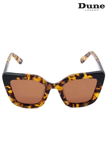 Dune London Animal Golders Acetate Blue Cat-Eye Sunglasses (B07228) | £80