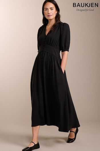 Baukjen Tia Black Dress with Tencel™ (B07391) | £169