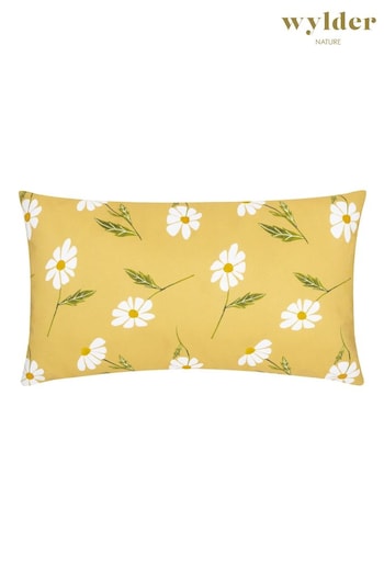 Wylder Nature Yellow Daisies Rectangular Floral Outdoor Cushion (B07424) | £19