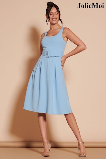 Jolie Moi 1950's Inspired Belted Swing Dress (B07460) | £68